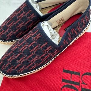 Carolina Herrera Red and Blue Espadrilles with Rope Sole- NEW with dustbag.